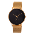 reloj classic doble hora dorado metalico