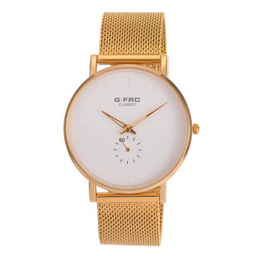 reloj classic doble hora dorado metalico