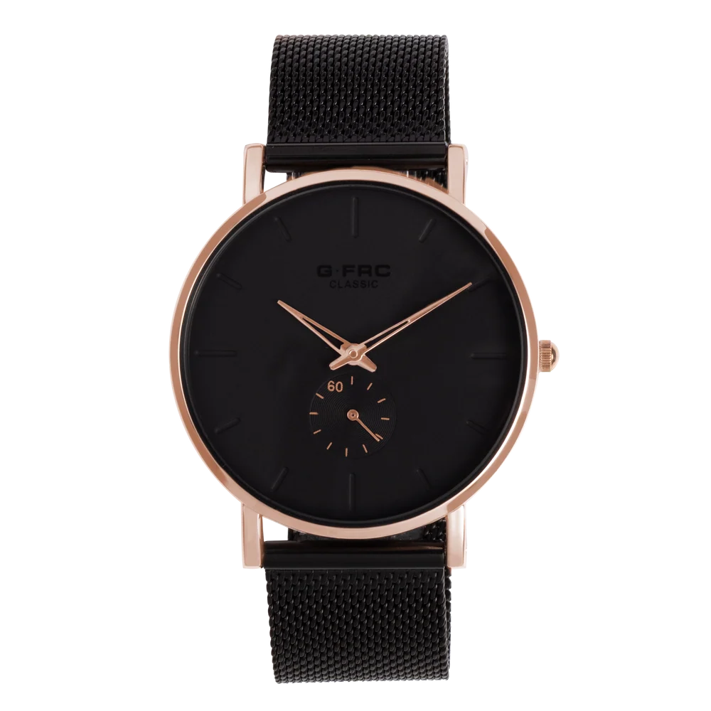 Reloj doble hora analogo metalico pulso maya